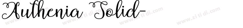 Authenia Solid字体转换